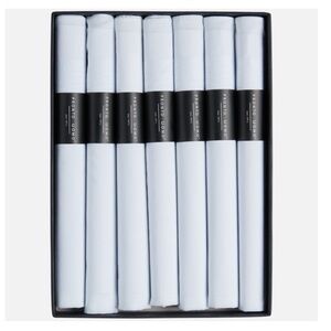 Pronto Uomo White Handkerchiefs - 7-Pack